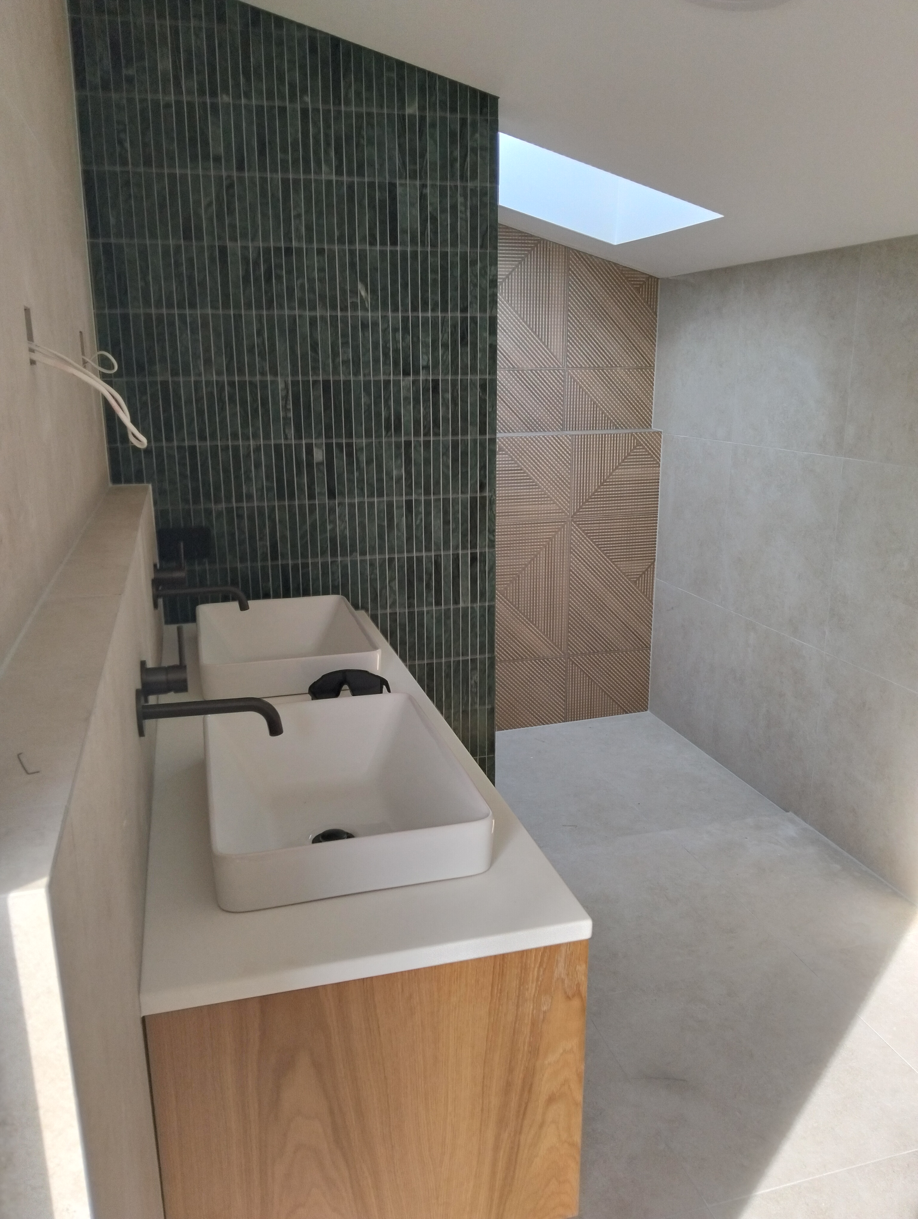 Professional tiling project showcasing modern design and expert installation